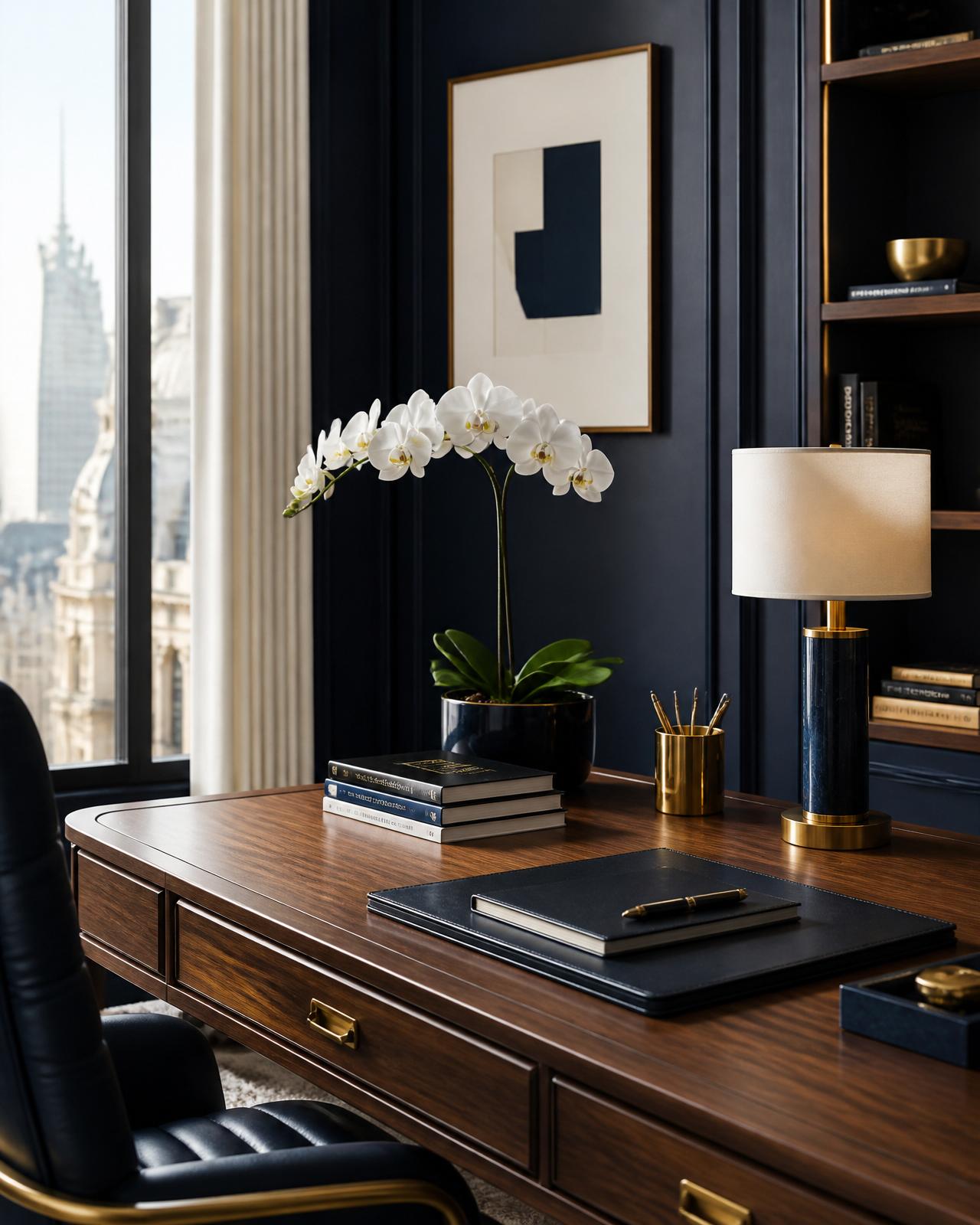 Quiet, considered workspace